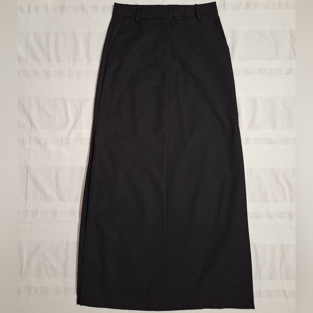 NWT COMMENSE Elegant Black Maxi Skirt - Picture 3 of 13